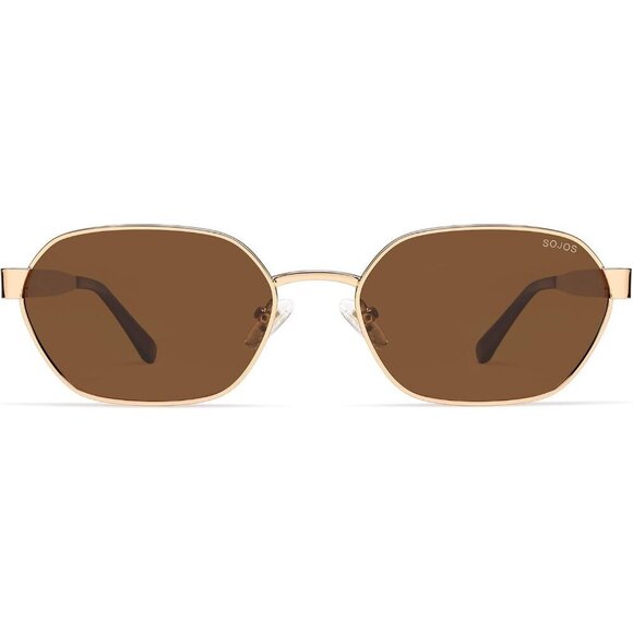 Unisex Metal Hexagon Sunglasses UV400 Polarized Retro Shades for Women Men - Picture 2 of 6